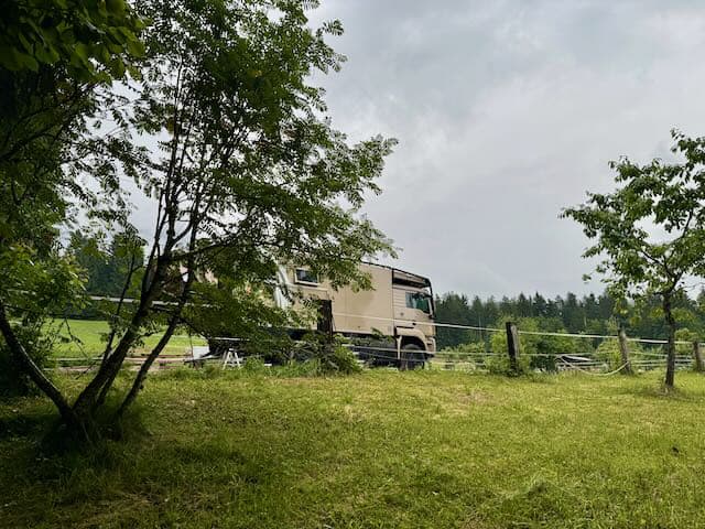 Blick aus der Kabine
