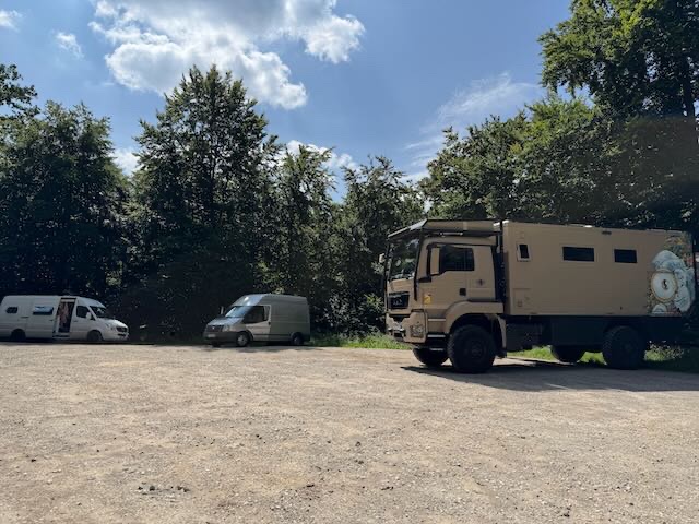 Stellplatz im Wald