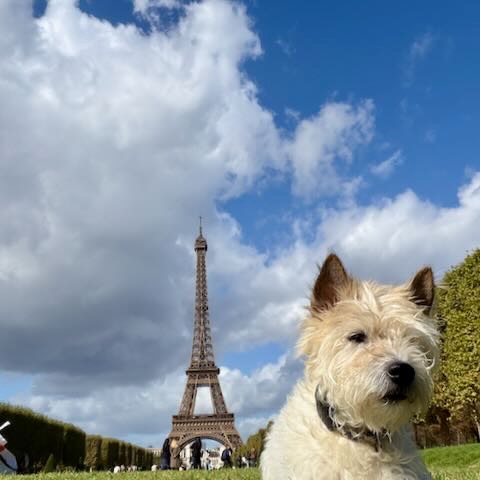 Lou vor dem Eiffelturm