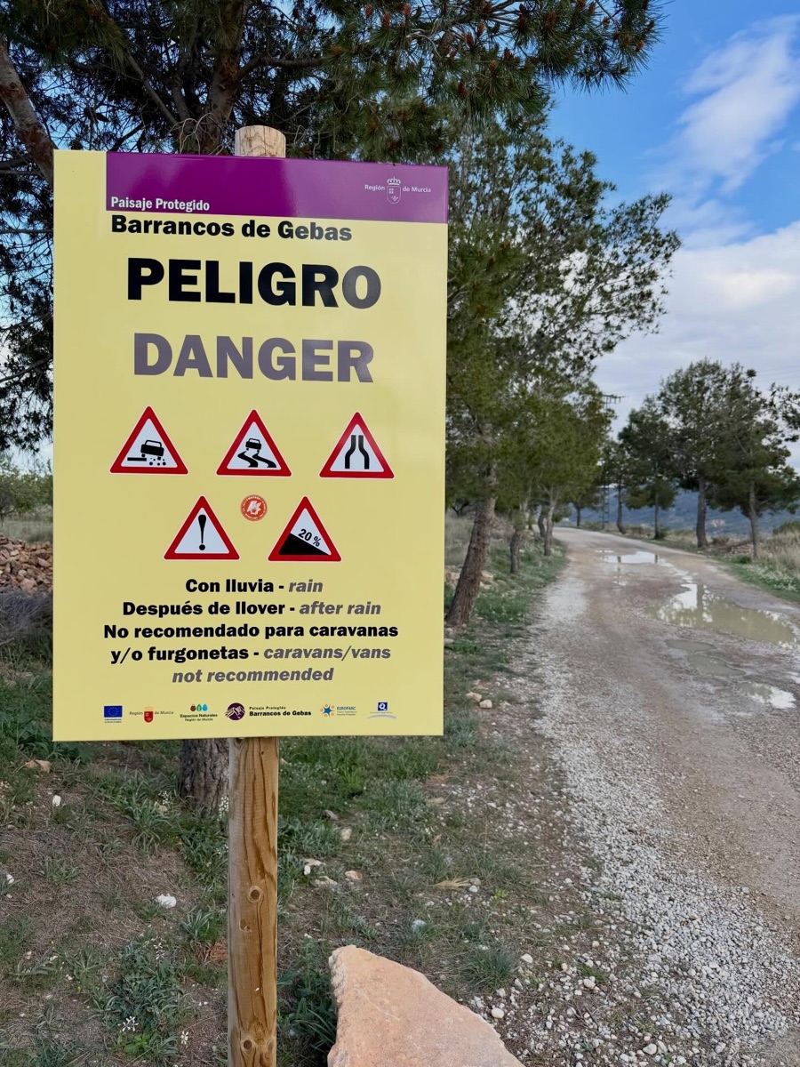 Aussichtspunkt in den Badlands bei Alhama de Murcia