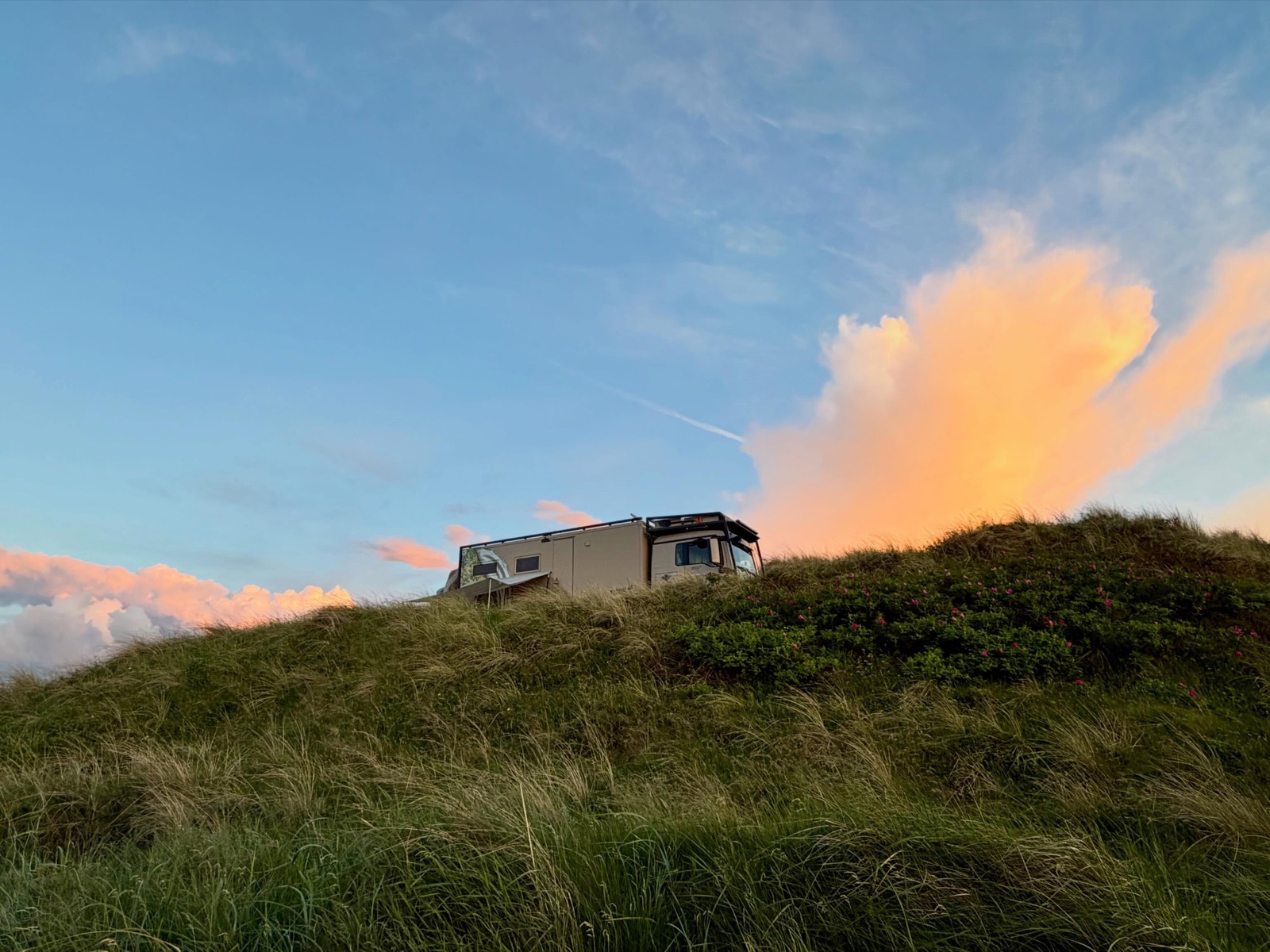 Stellplatz oben auf der Düne